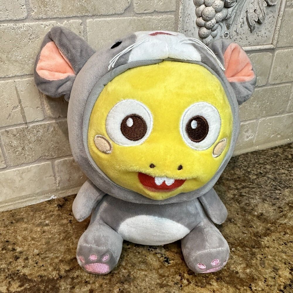 VIP Kid Year Of The‎ Rat Plush Dino Rat Costume Stuffed Animal Toy Gray Yellow